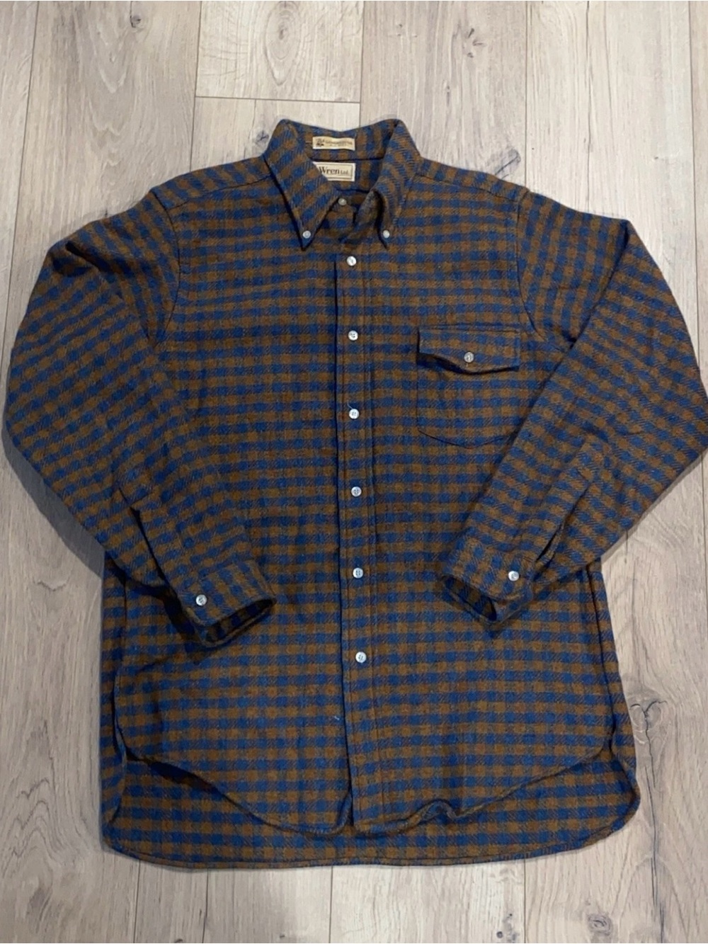 Wren Brown and Blue Plaid Button-Down Shirt